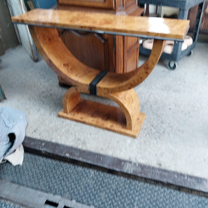 PAIR OF DECO U SHAPED CONSOLE TABLE