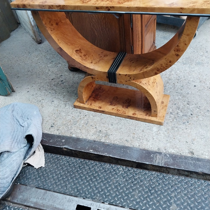 PAIR OF DECO U SHAPED CONSOLE TABLE