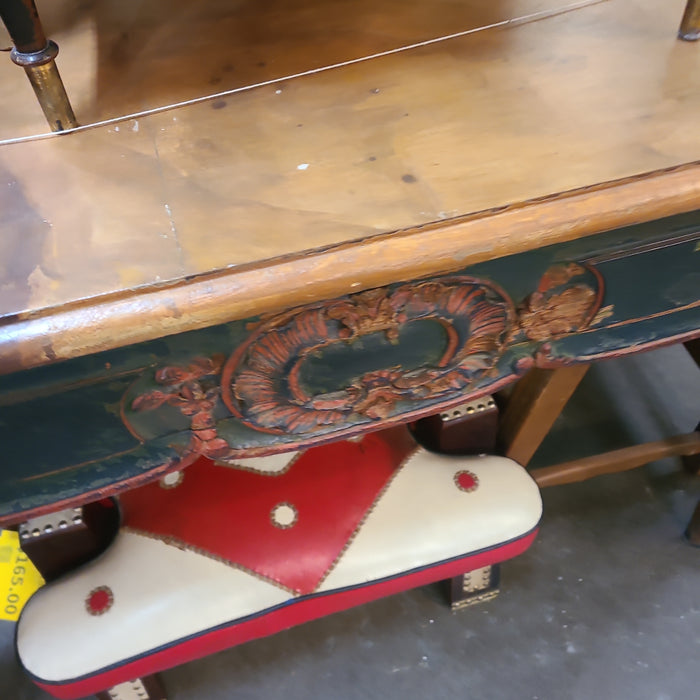 LOUIS XV KITCHEN TABLE WITH GREEN LEGS