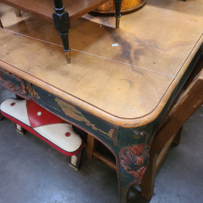 LOUIS XV KITCHEN TABLE WITH GREEN LEGS