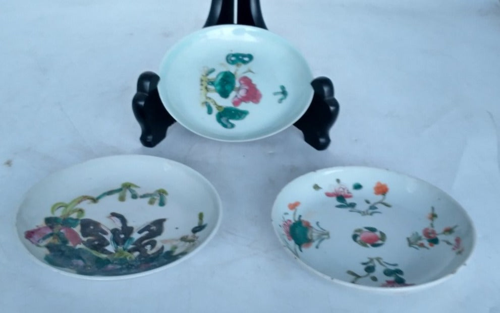 SET OF 3 SMALL ASIAN PLATES