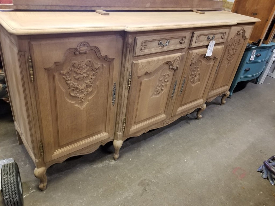 French Raw Oak Louis XV Sideboard