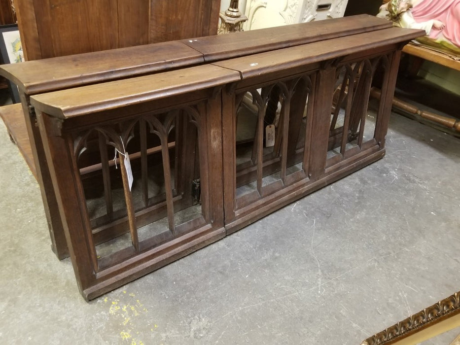 Pair of French Gothic Oak Church Railings