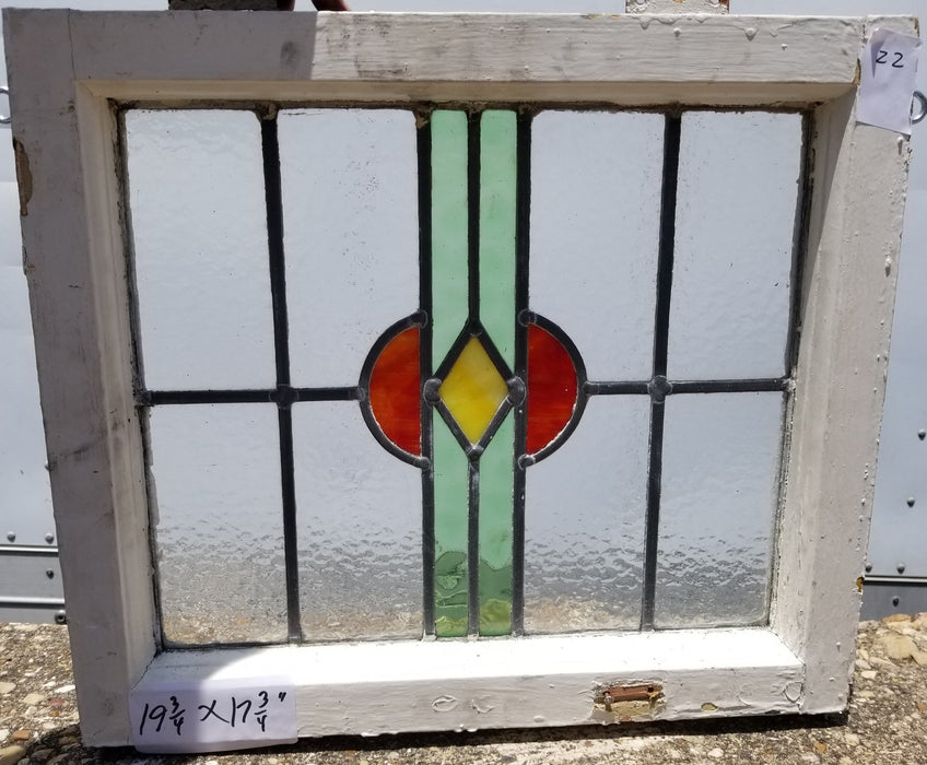 ENGLISH LEADED AND STAINED GLASS WINDOW