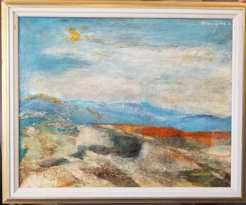 IMPRESSIONIST DESERT LANDSCAPE OIL PAINTING BY MILDRED WILES