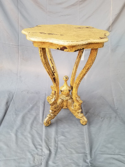 YELLOW PAINTED SIDE TABLE-INDONESIAN