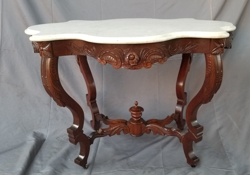 AMERICAN MARBLE TURTLE TOP ROCOCO CENTER TABLE