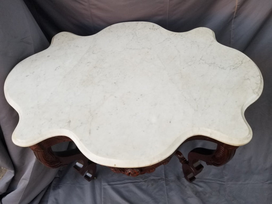 AMERICAN MARBLE TURTLE TOP ROCOCO CENTER TABLE