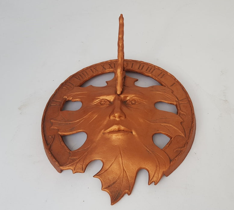 METAL COPPER FINISH SUN DIAL WITH FACE