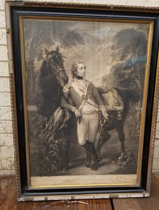 MAN WITH HORSE ETCHING