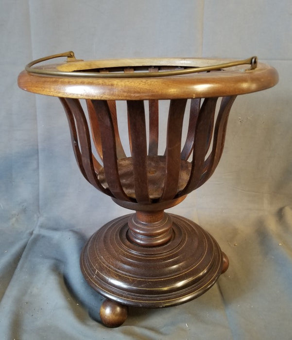 ENGLISH MAHOGANY BASKET TYPE WINE CHILLER