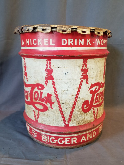 LARGE ANTIQUE PEPSI SYRUP CAN