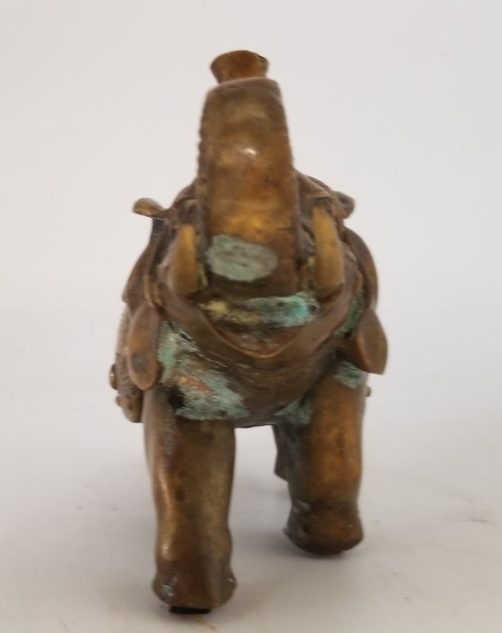 SMALL BRONZE DETAILED ELEPHANT