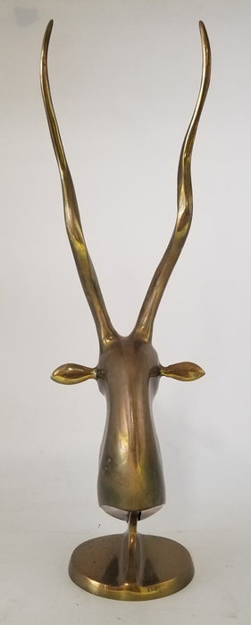 BRASS IBEX ANTELOPE HEAD