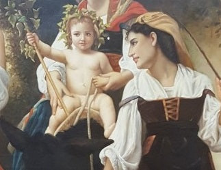 RELIGIOUS OIL PAINTING BY ALEXANDRE BARTOLOMEI  (AFTER BOUGUEREAU)