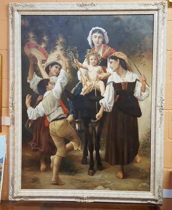 RELIGIOUS OIL PAINTING BY ALEXANDRE BARTOLOMEI  (AFTER BOUGUEREAU)