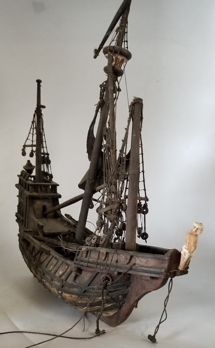 WOODEN GHOST SHIP MODEL