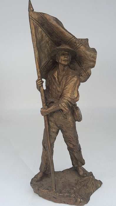 BRONZE CONFEDERATE SOLDIER STATUE SIGNED AND NUMBERED
