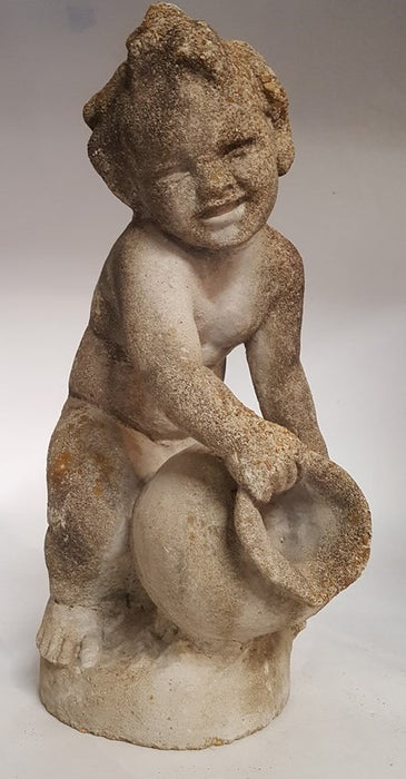 ANTIQUE CONCRETE STATUE OF A  BOY- for your Fountain