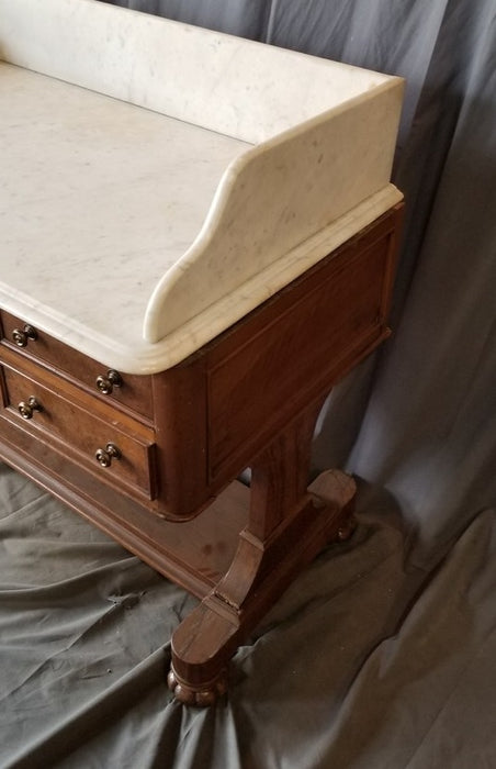 LARGE MARBLE TOP EUROPEAN WASHSTAND