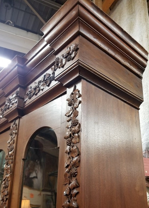 AMERICAN CARVED TALL AND NARROW BOOKCASE