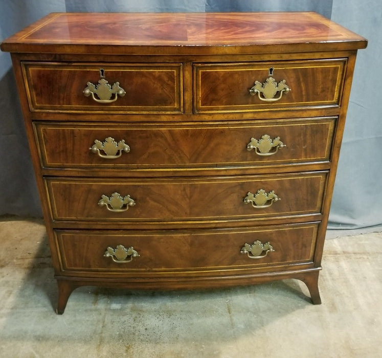 FEDERAL STYLE BOWFRONT CHEST WITH 5 DRAWERS