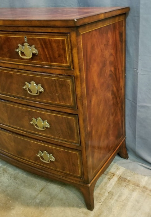FEDERAL STYLE BOWFRONT CHEST WITH 5 DRAWERS
