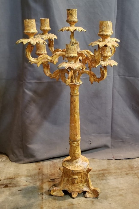 9 ARM RUST FINISHED IRON CANDLEABRA
