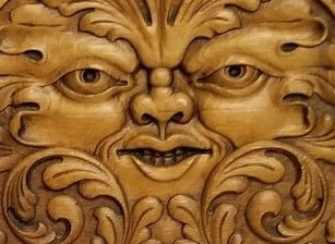 FABULOUS CARVED WIND FACE CHAIR