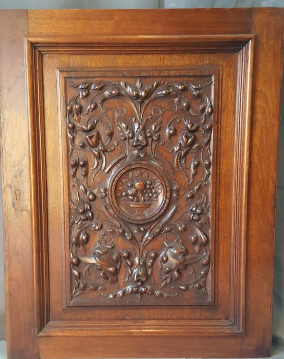 CARVED FLORAL PANEL WITH DOLPHINS
