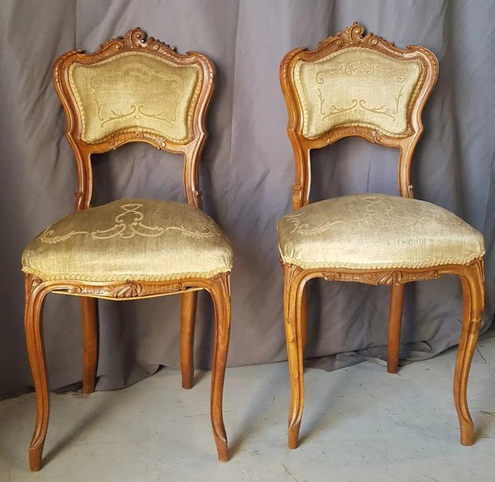 PAIR OF  LOUIS XV BOUDOIR CHAIRS