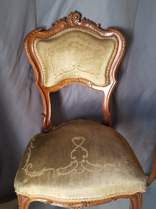 PAIR OF  LOUIS XV BOUDOIR CHAIRS