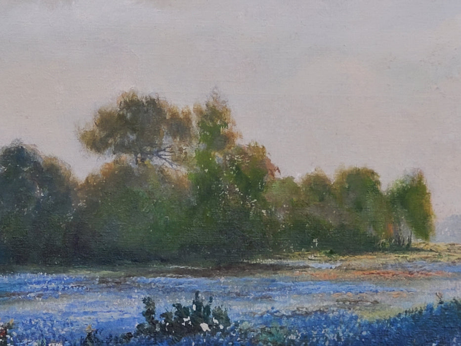 LARGE HORIZONTAL PAINTING OF BLUEBONNETS BY H. EINFELDT