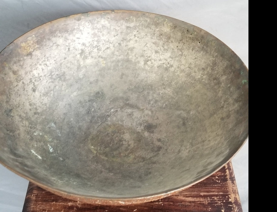 LARGE ORNATE HAND MADE COPPER BOWL