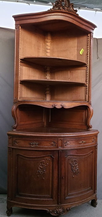 TALL OAK LOUIS XV CORNER CABINET