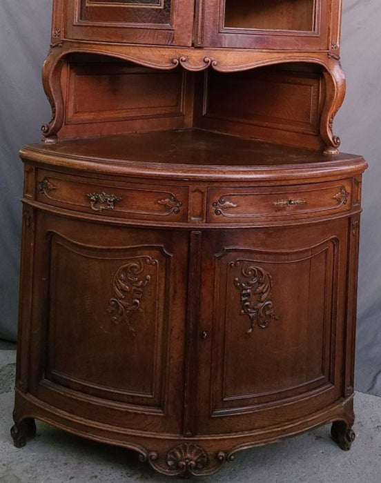 TALL OAK LOUIS XV CORNER CABINET