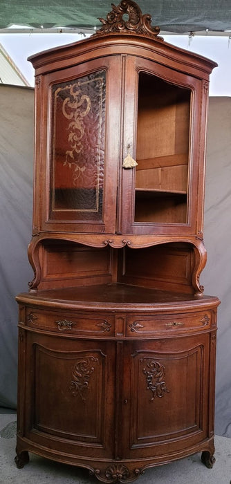 TALL OAK LOUIS XV CORNER CABINET