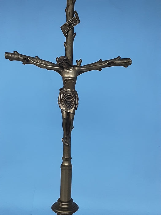 STANDING DORE BRONZE TREE FORM CRUCIFIX