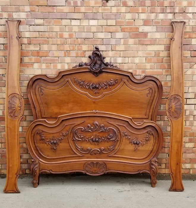 LOUIS XV FRENCH WALNUT BED