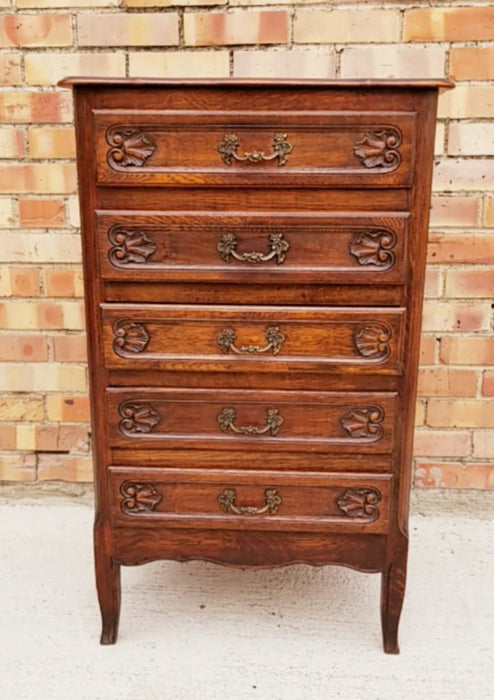 5 DRAWER COUNTRY FRENCH OAK LINGERIE CHEST