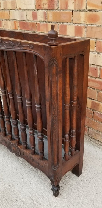 CARVED OAK FRENCH UMBRELLA STAND