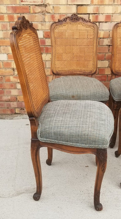 SET OF 4 CANED COUNTRY FRENCH CHAIRS