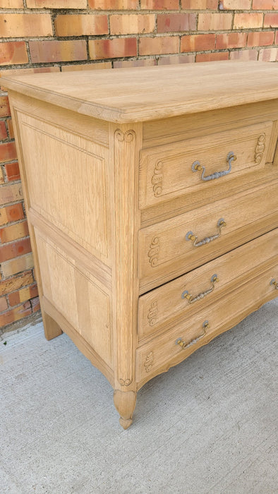 COUNTRY FRENCH RAW OAK 5 DRAWER CHEST