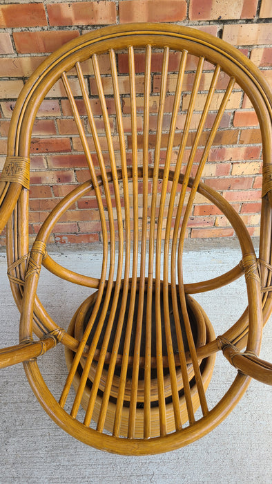 RATTAN SWIVEL EGG CHAIR