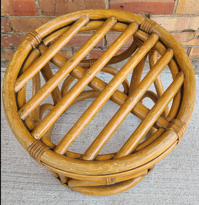 ROUND RATTAN OTTOMAN OR STAND