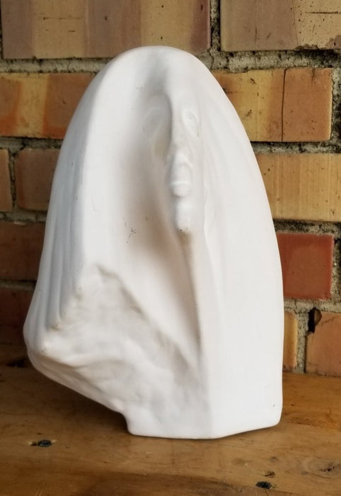 MODERN CERAMIC LADY FACE SCULPTURE