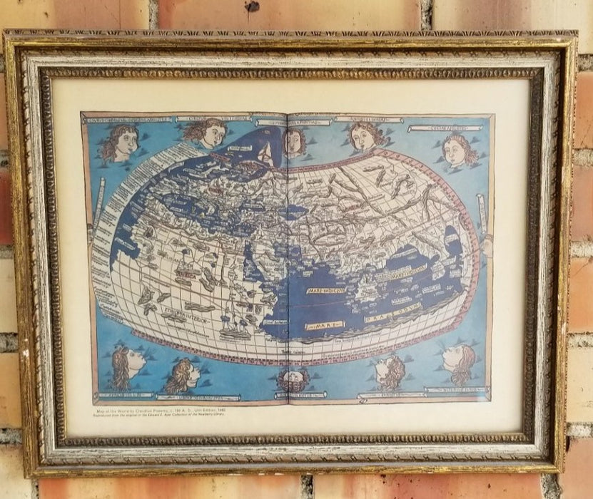 SMALL REPRODUCTION MAP OF THE GLOBE