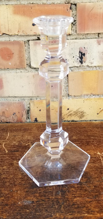 SINGLE GLASS CANDLE STICK BY VAL SAN LAMBERT