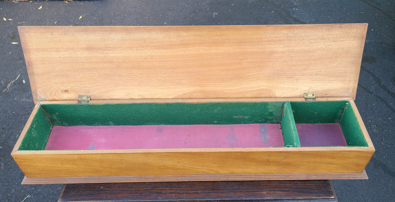 LONG WOOD GEOMETRICAL INLAID BOX