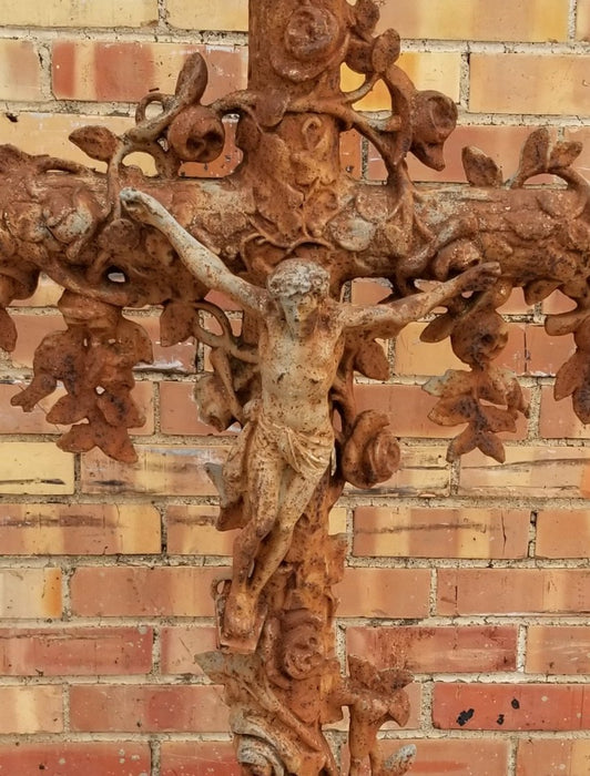 FRENCH CAST IRON FIELD CROSS